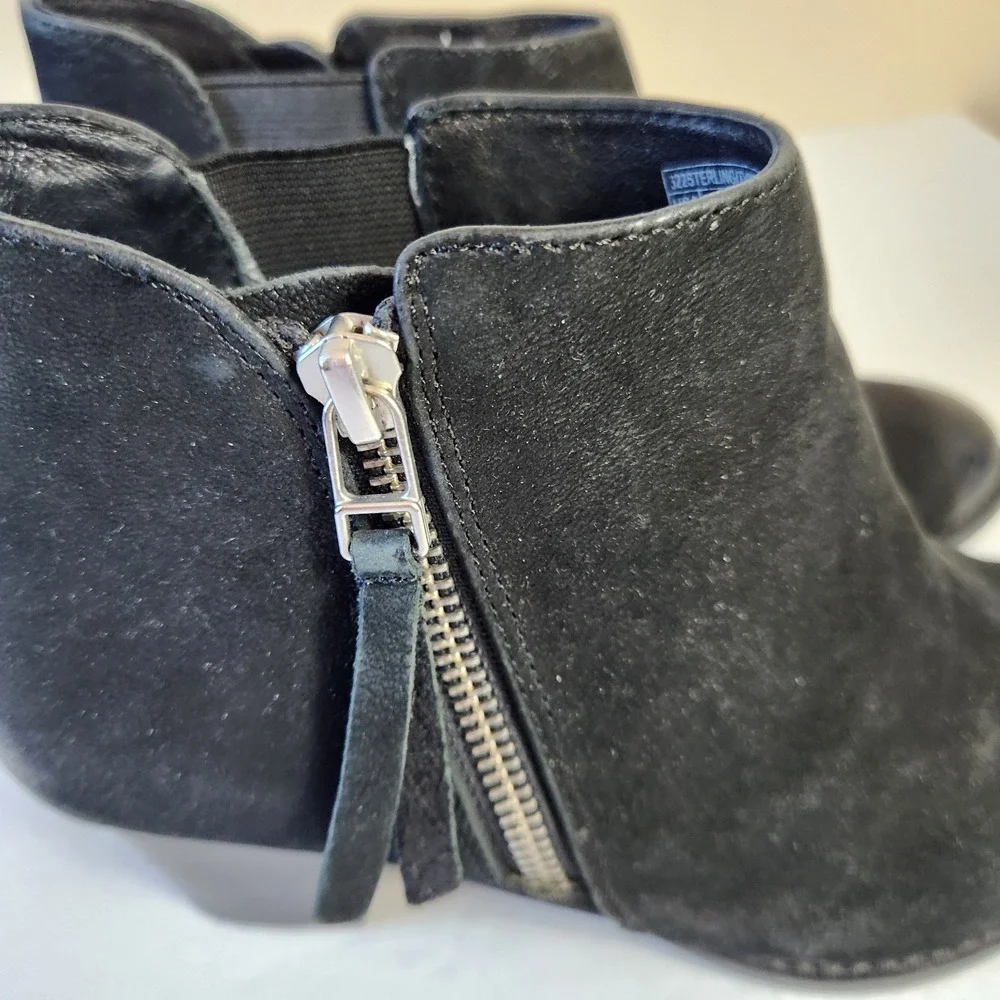 Vionic Womens Anne Ankle Boots Size 6 Wide Black‎ Suede Snake Print Bootie Shoes